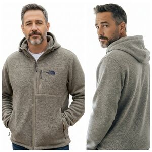 The North Face Men’s Hooded Sweater-Knit Fleece Jacket NF00CL3 Size XL  F316